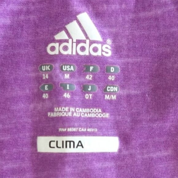 Adidas Womens Purple Climalite Racerback Tank Top - Size M - Picture 3 of 5